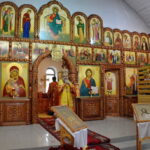 Епископ Алексий в храме посёлка Чунский